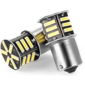 

Rabel LED autožárovka BA15S 21 led smd 7020 P21W 1156 bílá