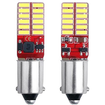 

Rabel LED autožárovka BA9S T4W T5W 24 smd 4014 canbus 12V bílá + stabilizátor