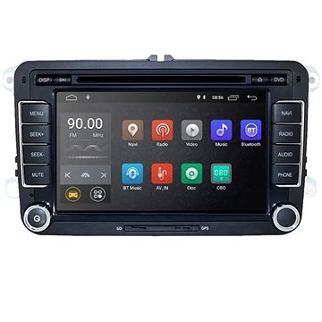 

HIZPO CD DVD 7" Autorádio Škoda, Volkswagen VW, Seat Android systém, GPS Navigace, Logo, USB
