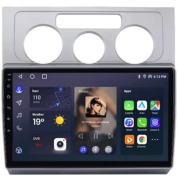 

Ossuret VW Touran 2003 - 2018 s CarPlay, Android Auto, GPS Navigace - stříbrný rámeček