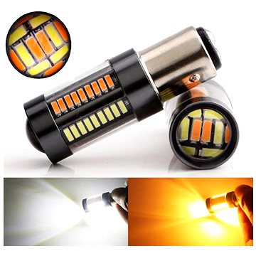 

Rabel BAY15D 1157 P21/5W dual color 66 smd 4014 oranžova bílá s čočkou USA