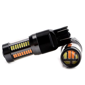

Rabel W21/5W 7443 T20 dual color 66 smd 4014 oranžova bílá s čočkou USA