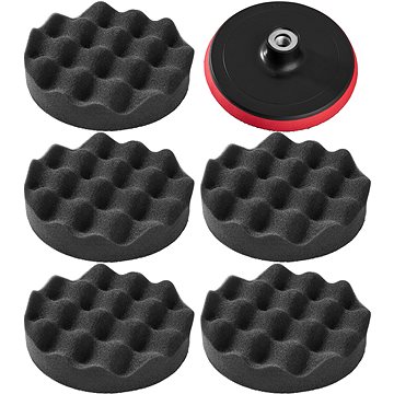 

5 leštících houbiček 150 mm vaflové včetně leštícího padu 150 mm