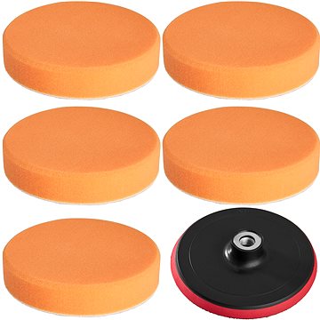 

5 leštících houbiček 150 mm střední včetně leštícího padu 150 mm