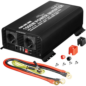

TecTake Sinusový invertor 12 V na 230 V 1500 W/3000 W