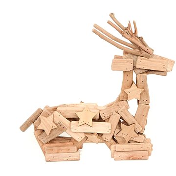 

Autronic Sob dřevěná vánoční dekorace, 32x29x7 cm