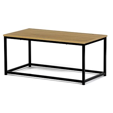 

Odkládací stolek, 90 × 48 × 41 cm, MDF, dekor divoký dub, černý kov