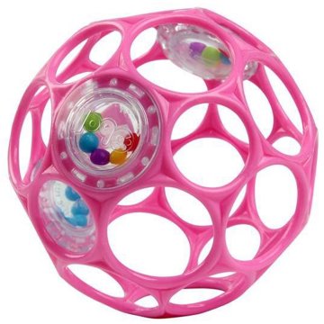 

Oball Rattle 10 cm dark pink
