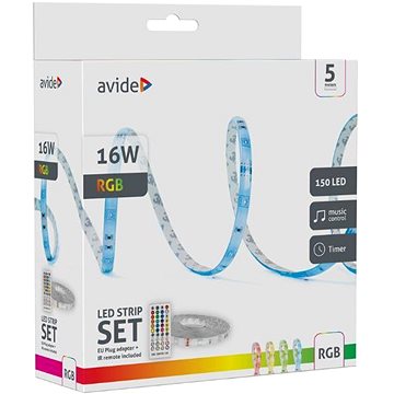 

AVIDE Set LED pásek 3,2 W/m, RGB, se zdrojem 5 m