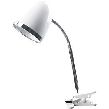 Avide Stolní lampa s klipem, bílá