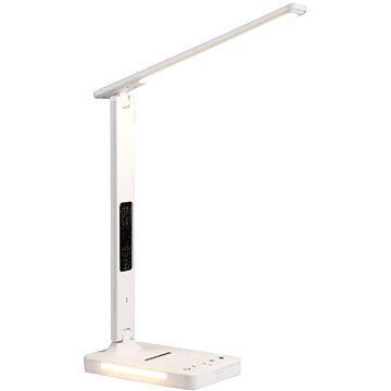 

AVIDE Kožená stmívatelná LED stolní lampa s displejem 7 W 350 lm, CCT, bílá