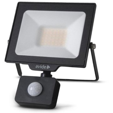 

AVIDE Prémiový ultratenký LED reflektor s čidlem pohybu, černý, 50 W 5000 lm