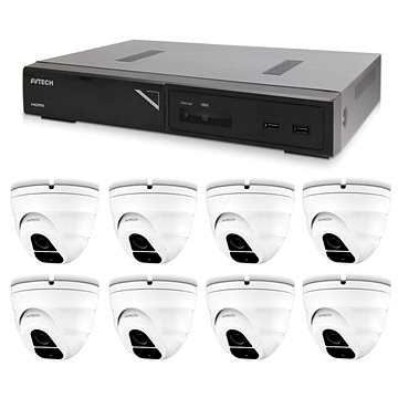 

AVTECH kamerový set 1x NVR AVH1109 a 8x 2MPX IP Dome kamera DGM2203SVSE
