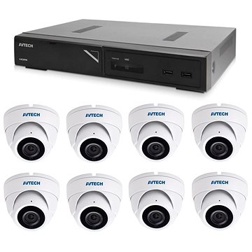 

AVTECH NVR AVH1109 + 8x 8MPX IP Dome kamera AVTECH DGM8208SVAT