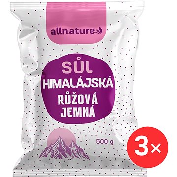 

Allnature Himalájská sůl růžová 3 x 500 g