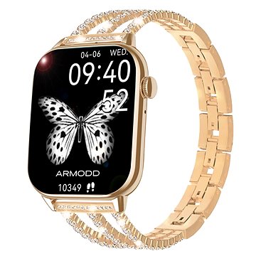 

ARMODD Prime 2 rose gold s kovovým třpytivým řemínkem + silikonový řemínek