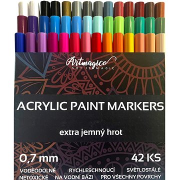 

Artmagico Akrylový popisovač s extra jemným hrotem (0,7 mm) 42 ks
