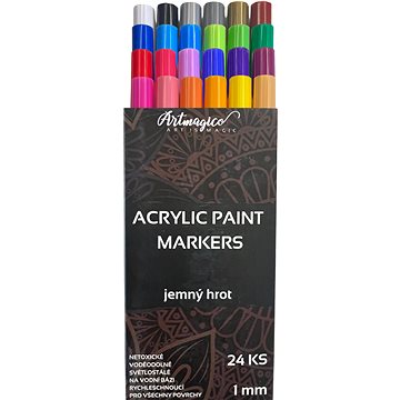 Artmagico Akrylový popisovač s jemným hrotem (1 mm) 24 ks