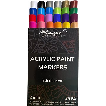 

Artmagico Akrylový popisovač se středním hrotem (2 mm) 24 ks