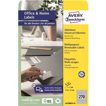 

Avery Zweckform L4730REV-10 Snímatelné samolepící etikety