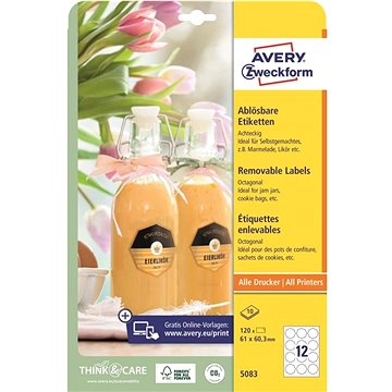 Avery Zweckform 5083 Osmihranné samolepící etikety