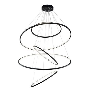 

AZ3137 Azzardo - LED Stmívatelný lustr na lanku WHEEL LED/190W/230V Černá