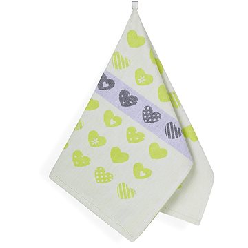 

BELLATEX utěrka, 50 × 70, 171B srdíčko zelené