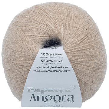 

Bellatex Angora Merino Papatya 100g, 4180 béžová