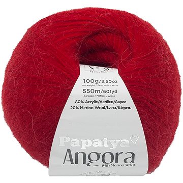 

Bellatex Angora Merino Papatya 100g, 3080 červená