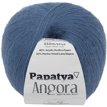 

Bellatex Angora Merino Papatya 100g, 5680 modrá