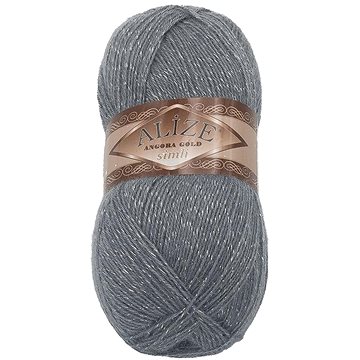 

Bellatex Angora Gold Simli 100g, 87 šedá