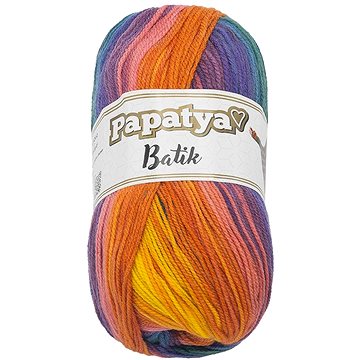 

Bellatex Papatya Batik 100g, 554-13 žlutá, fialová