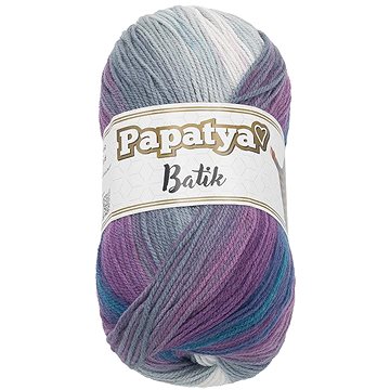 

Bellatex Papatya Batik 100g, 554-31 šedá, bílá, fialová
