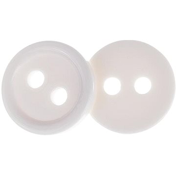 

Knoflíky Žirovnice Knoflík 1 cm bílý 2 dirky 366285I, sada 6 ks