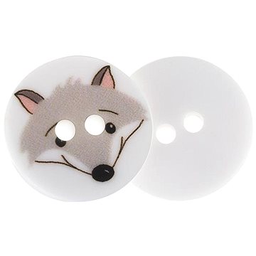 

Knoflíky Žirovnice Knoflík 1,3 cm vlk 356686E, sada 6 ks