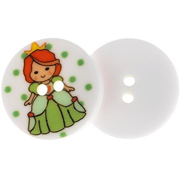 

Knoflíky Žirovnice Knoflík 1,5 cm princezna zelené šaty 349892DD, sada 6 ks