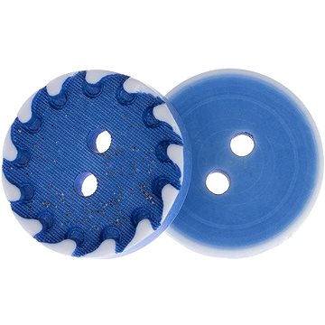 

Knoflíky Žirovnice Knoflík 1,8 cm modrý s bílými kapkami, 400233B, sada 6 ks