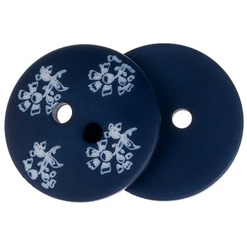 

Knoflíky Žirovnice Knoflík 1,8 cm tmavě modrý s bílou kytičkou, 400297, sada 6 ks