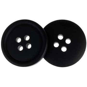 

Knoflíky Žirovnice Knoflík 2,3 cm černý s vroubkem, 349894B, sada 3 ks
