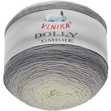 

VLNIKA Dolly Ombre 250 g, 313 šedá, bílá