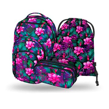 BAAGL 3 Set Coolmate Paradise: batoh, penál, sáček