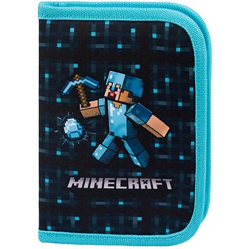 

BAAGL MINECRAFT Školní penál jednopatrový Blue Axe