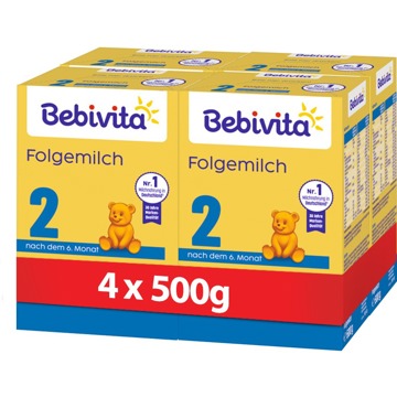 

BEBIVITA 2 Pokračovací kojenecká výživa 6m+ 4× 500 g