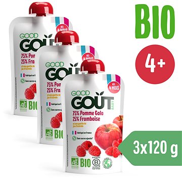 

Good Gout BIO Jablko s malinou 3× 120 g