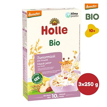 

HOLLE BIO Junior musli 3 zrnné s ovocem 3× 250 g