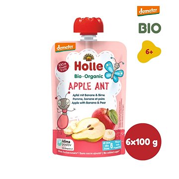 

HOLLE Apple Ant BIO jablko banán hruška 6× 100 g