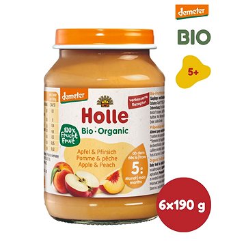 

HOLLE BIO Broskev a jablko 6× 190 g