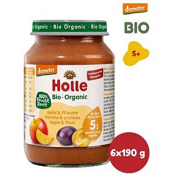 

HOLLE BIO Jablko a švestka 6× 190 g
