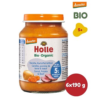 

HOLLE BIO Mrkev brambor a hovězí maso 6× 190 g