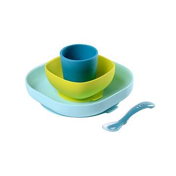 

Beaba Jídelní sada silikonová 4-dílná Blue